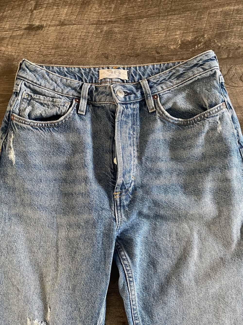 Free People Blue Distressed Jeans 👖 - Picture 3 of 9